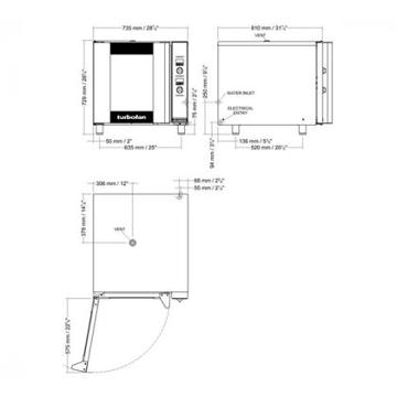 Picture of TurboFan - 735mm 30D Series 4-Tray Electric Convection Oven