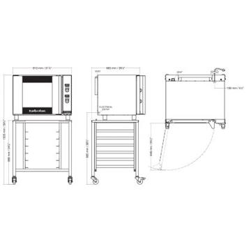 Picture of TurboFan - 810mm 30D Series 4-Tray Electric Convection Oven