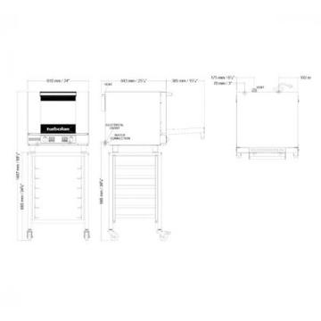 Picture of TurboFan - 610mm 20D Series Half Size Tray Electric Convection Oven