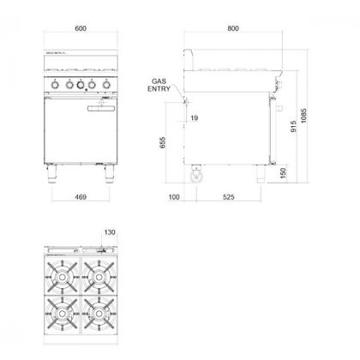 Picture of Cobra - 600mm Cooktop With Static Oven