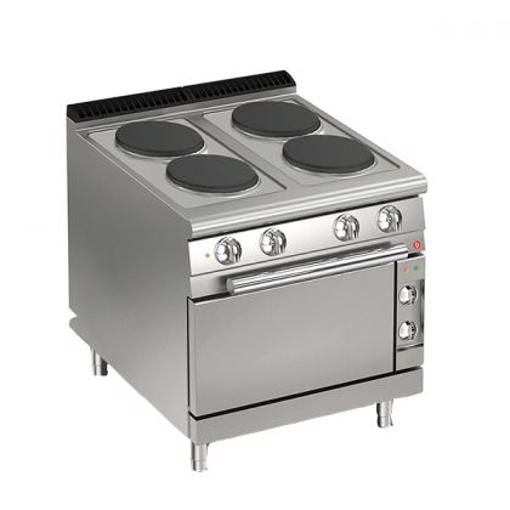 Picture of 800mm 4x Burner Electric Cooktop with Electric Oven
