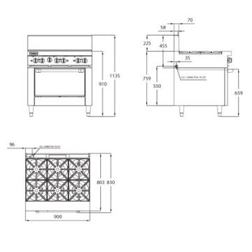 Picture of Trueheat - 900mm RC Series Gas Range With Static Oven