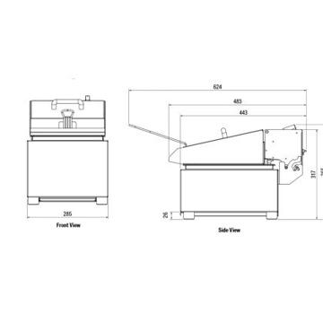 Picture of Woodson - 5 Litre Single Pan Benchtop Deep Fryer