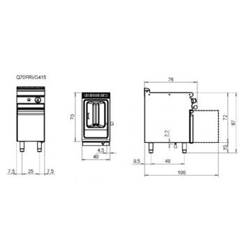 Picture of Baron - 15 Litre 700 Series Single Pan Gas Deep Fryer