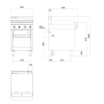 Picture of Cobra - 600mm Gas Griddle Toaster