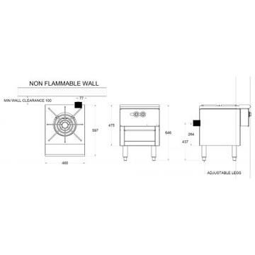 Picture of Goldstein - 460mm Floor Mounted Gas Stock Pot Boiling Table