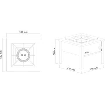 Picture of Baron - 600mm 700 Series Gas Stock Pot