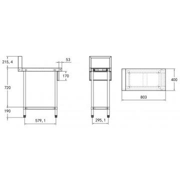 Picture of Trueheat - 400mm Infill Bench with Splashback