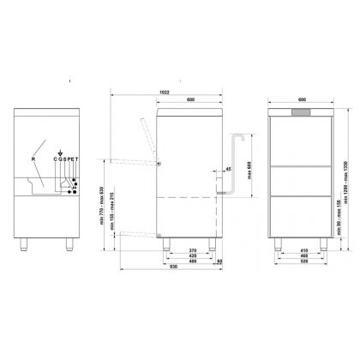 Picture of Smeg - 600mm Professional TopLine Undercounter Dishwasher