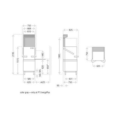 Picture of Winterhalter - 635mm Energy Plus Pass-Through Dishwasher with Hood