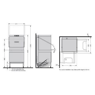 Picture of Hobart - 735mm X-Large Pass-Through Dishwasher