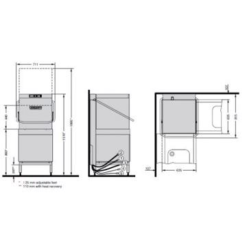 Picture of Hobart - 635mm Profi Premium Pass-Through Dishwasher