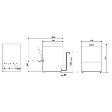 Picture of Smeg - 580mm Ecoline Undercounter Dishwasher