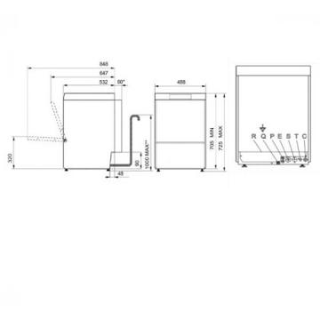 Picture of Smeg - 600mm Professional EasyLine Undercounter Glasswasher