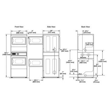 Picture of Maytag - 9kg Commercial Twin Stack Dryer