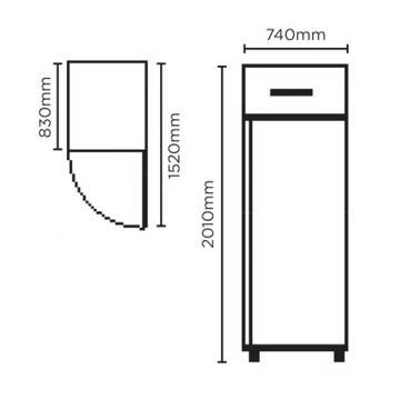 Picture of Bromic Refrigeration - 650 Litre Single Door Upright Storage Freezer