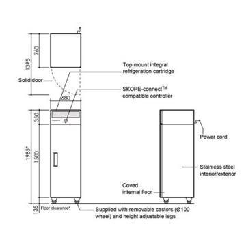 Picture of SKOPE - ReFlex 470 Litre Top Mount Single Door Refrigerator