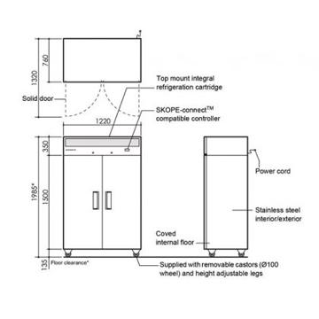 Picture of SKOPE - ReFlex 920 Litre Top Mount 2-Door Freezer