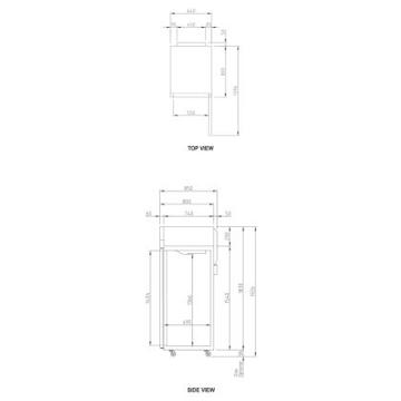 Picture of Turbo Air - 574 Litre Top Mount Single Door Refrigerator