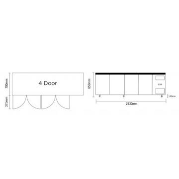 Picture of Bromic Refrigeration - 553 Litre 4-Door Undercounter Refrigerator