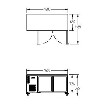 Picture of Williams - 360 Litre Boronia 2-Door Self Contained Undercounter Refrigerator