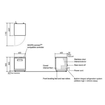 Picture of SKOPE - ReFlex 129 Litre Single Door Undercounter Refrigerator