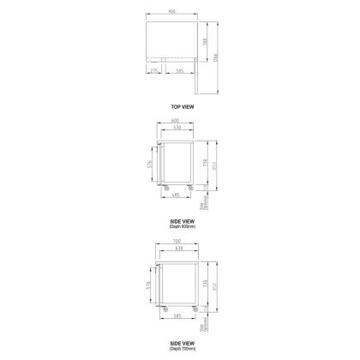 Picture of Turbo Air - 198 Litre Undercounter Single Door Refrigerator