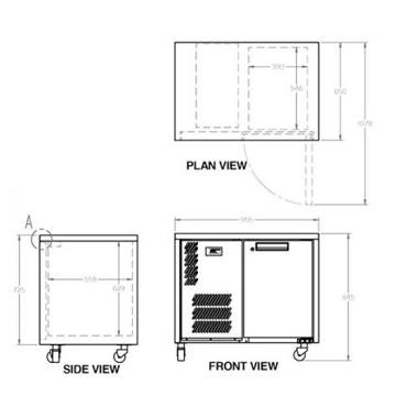 Picture of Williams - 190 Litre Undercounter Single Door Refrigerator