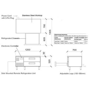 Picture of SKOPE - 150 Litre Pegasus 2-Drawer Undercounter Refrigerator