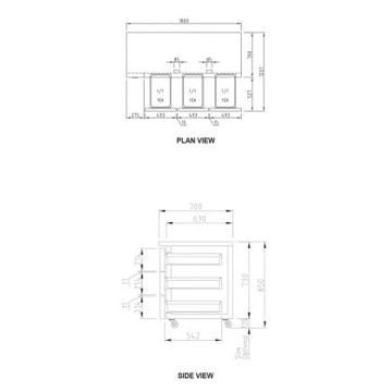 Picture of Turbo Air - 538 Litre Undercounter 9-Drawer Refrigerator