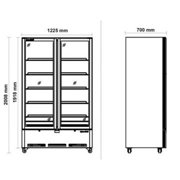 Picture of Cyberchill - 1000 Litre 2-Door Upright Display Refrigerator