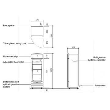 Picture of SKOPE - 396 Litre Serene Single Door Display Fridge