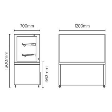 Picture of Bromic Refrigeration - 430 Litre 3-Tier Cake Display Refrigerator