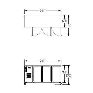 Picture of Williams - 640 Litre 3-Door Back Bar Refrigerator