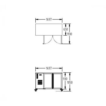 Picture of Williams - 420 Litre Self-Contained 2-Door Back Bar Refrigerator