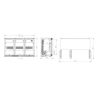 Picture of Husky - 131 Litre Alfresco 2-Door Back Bar Refrigerator