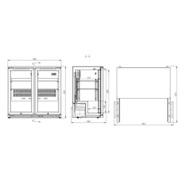 Picture of Husky - 190 Litre Alfresco 2-Door Back Bar Refrigerator