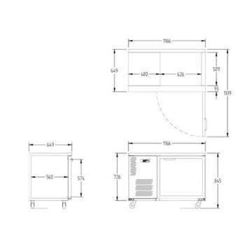 Picture of Williams - 1166mm Single Door Glass Chiller