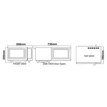 Picture of General - 28 Litre Medium Duty Commercial Microwave