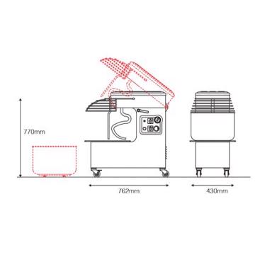 Picture of Mecnosud - 33 Litre Pizza Spiral Mixer