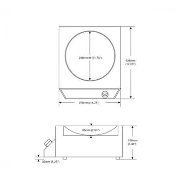 Picture of CookTek - 375mm Heritage Induction Wok Cooker