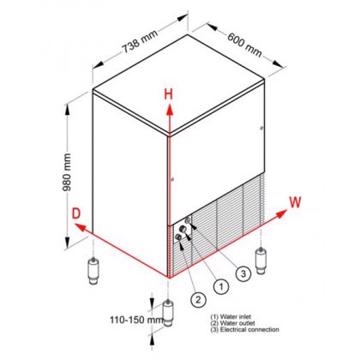 Picture of Brema - 105kg Self Contained Ice Machine