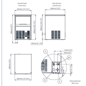 Picture of Icematic - 22kg Self Contained Undercounter Ice Machine