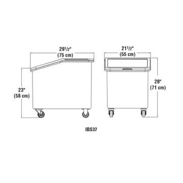 Picture of Cambro - 81 Litre Slanted Ingredients Bin