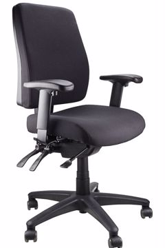 Picture of Ergoform Chair w/ Arms Black Seat, Back and Base