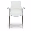 Picture of Gleam Chrome 4-leg Visitor Chair White shell