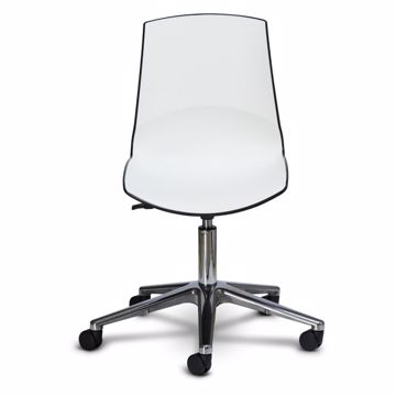 Picture of Gleam Chrome 4-leg Visitor Chair White shell