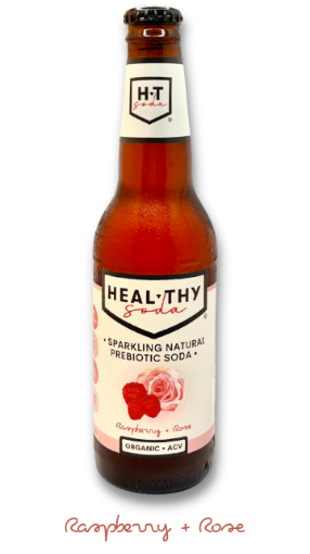 Heal Thy Soda - Sparkling Natural Pre-Biotic Soda - Rasberry & Rose 330ml - 12 Units per carton -1