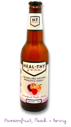 Heal Thy Soda - Sparkling Natural Prebiotic Soda - Passionfruit, Peach & Berry 330ml - 12 Units per carton - copy-1