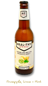 Heal Thy Soda - Sparkling Natural Prebiotic Soda - Pineapple, Lime & Mint 330ml - 12 Units per carton-1